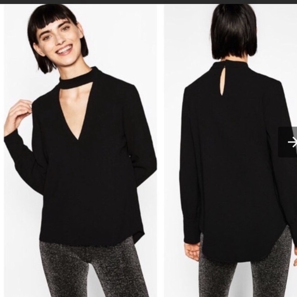 Zara Tops - Zara long sleeve choker top
